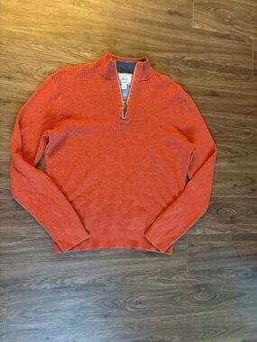 Jos. A. Bank Men's Orange Half-Zip Sweater